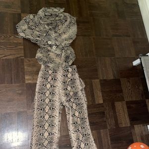 Zara snake print matching set